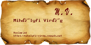 Mihályfi Virág névjegykártya