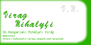 virag mihalyfi business card