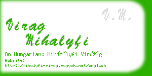 virag mihalyfi business card